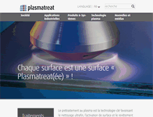 Tablet Screenshot of plasmatreat.fr