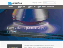 Tablet Screenshot of plasmatreat.com